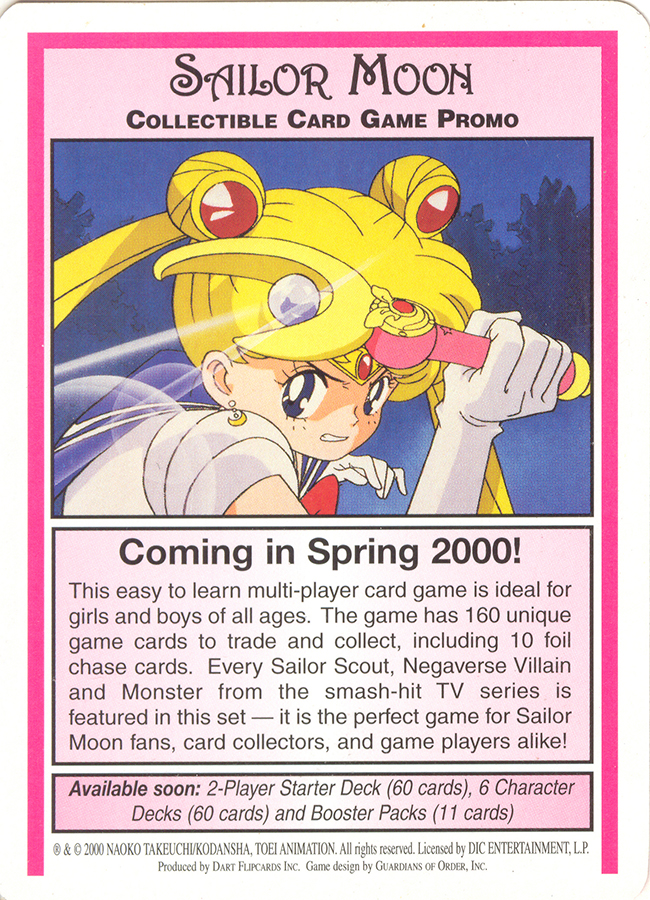 Sailor Moon Premiere Edition 2 Player Starter Deck Dart Flipcards 