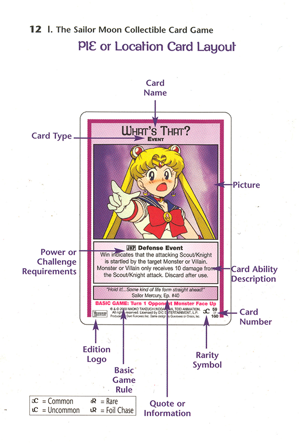 Sailor Moon Collectible Card Game Rule Book V 2 Miss Dream